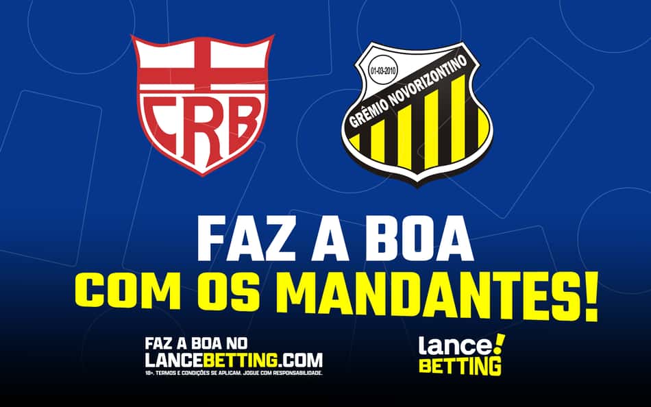 Combinada dos mandantes! Com R$100, você garante R$386 nas vitórias de CRB e Novorizontino pela Série B