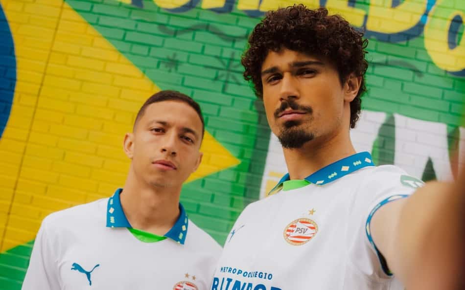 PSV divulga uniforme em homenagem aos brasileiros que passaram pelo clube, veja vídeo