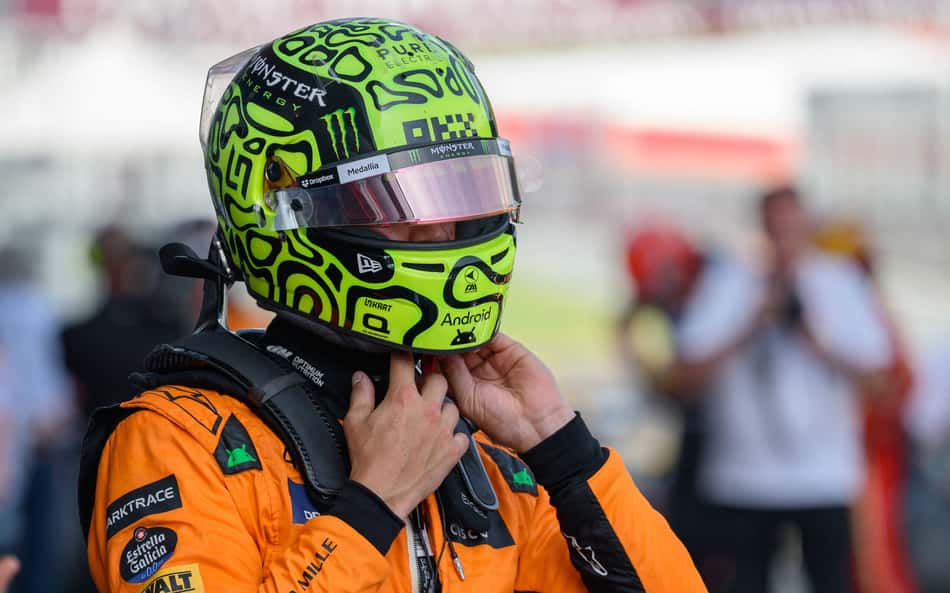 F1: Norris cita carro 'completamente destruído' e espera dificuldades em Silverstone