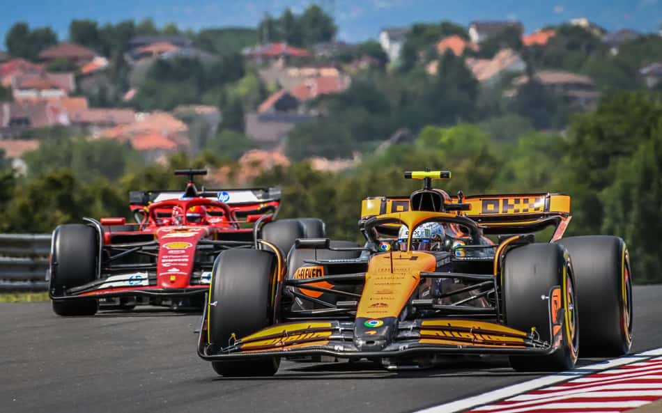 Norris mostra força da McLaren e lidera TL2 do GP da Hungria marcado por batida de Leclerc
