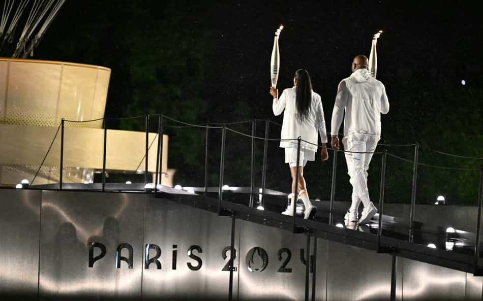 Quem acendeu a pira olímpica na Abertura das Olimpíadas de Paris?