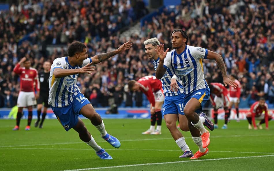 Brasileiro decide, e Brighton vence Manchester United pela Premier League
