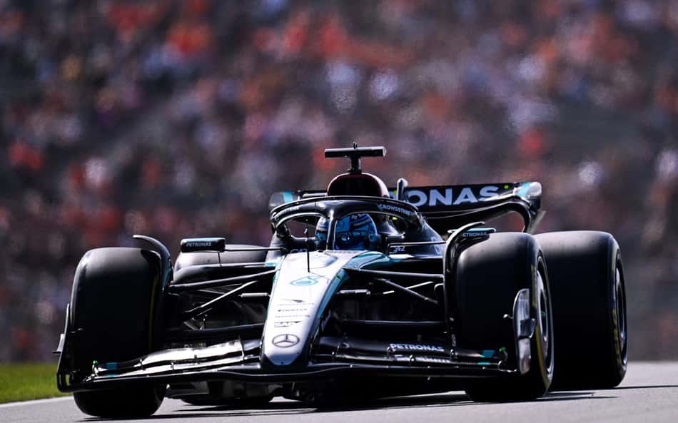 Russell responde e coloca Mercedes na liderança do TL2 do GP dos Países Baixos de F1