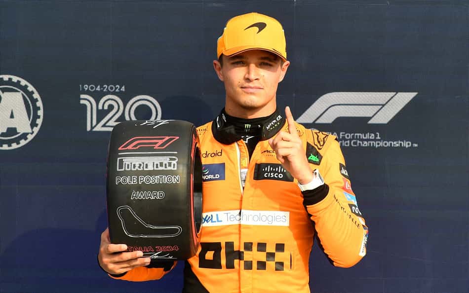 Norris celebra pole 'surpreendente' com grid 'bem apertado' no GP da Itália