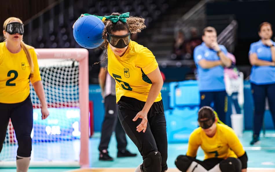 Seleção feminina de golbol empata com atuais bicampeãs paralímpicas