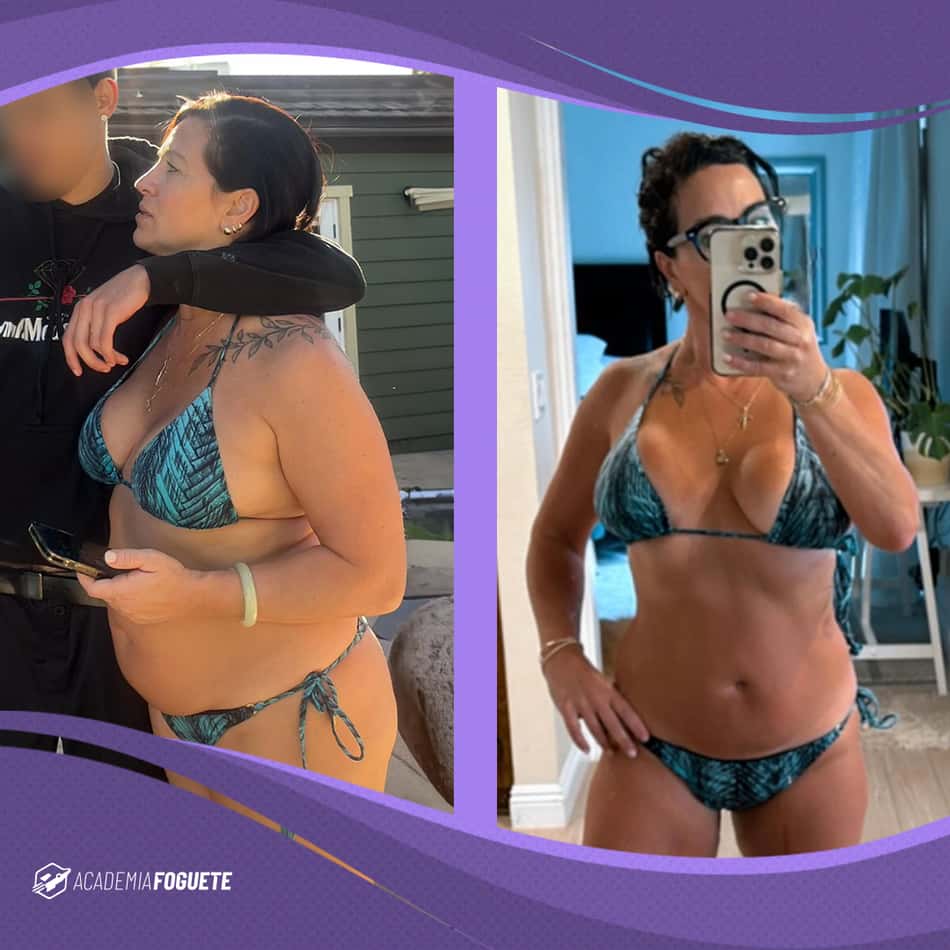 emagrecer treinando em casa antes e depois