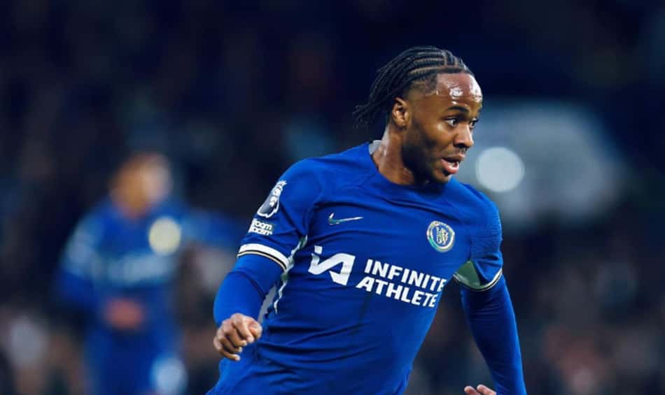 Sterling em ação pelo Chelsea na temporada 2023/24 (Foto: Reprodução/Instagram)