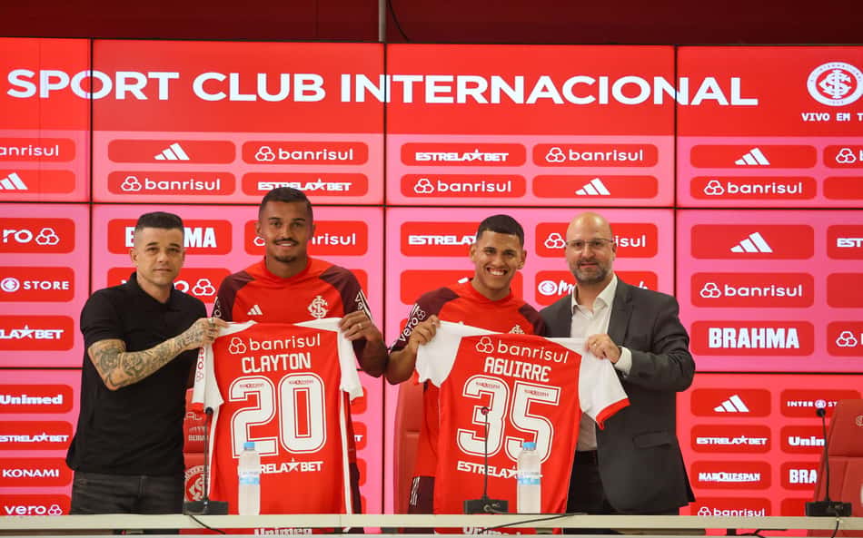 Clayton Sampaio e Braian Aguirre são apresentados e valorizam oportunidade no Inter