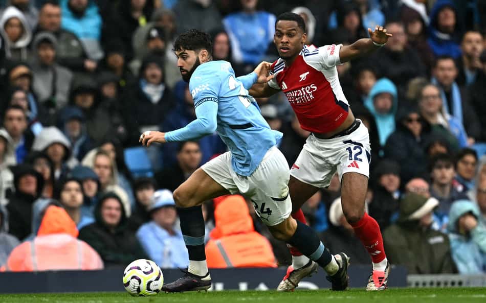 Clássico entre City e Arsenal termina com discussão entre Haaland e Gabriel Jesus
