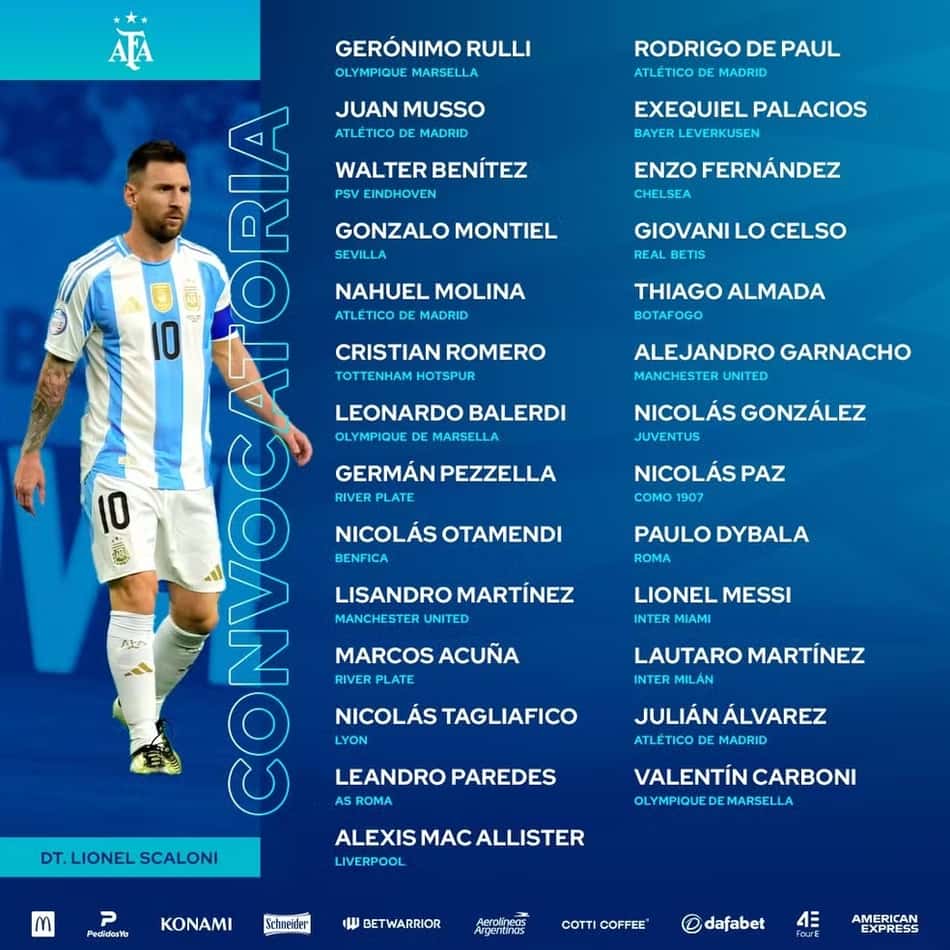 Argentina-convocação