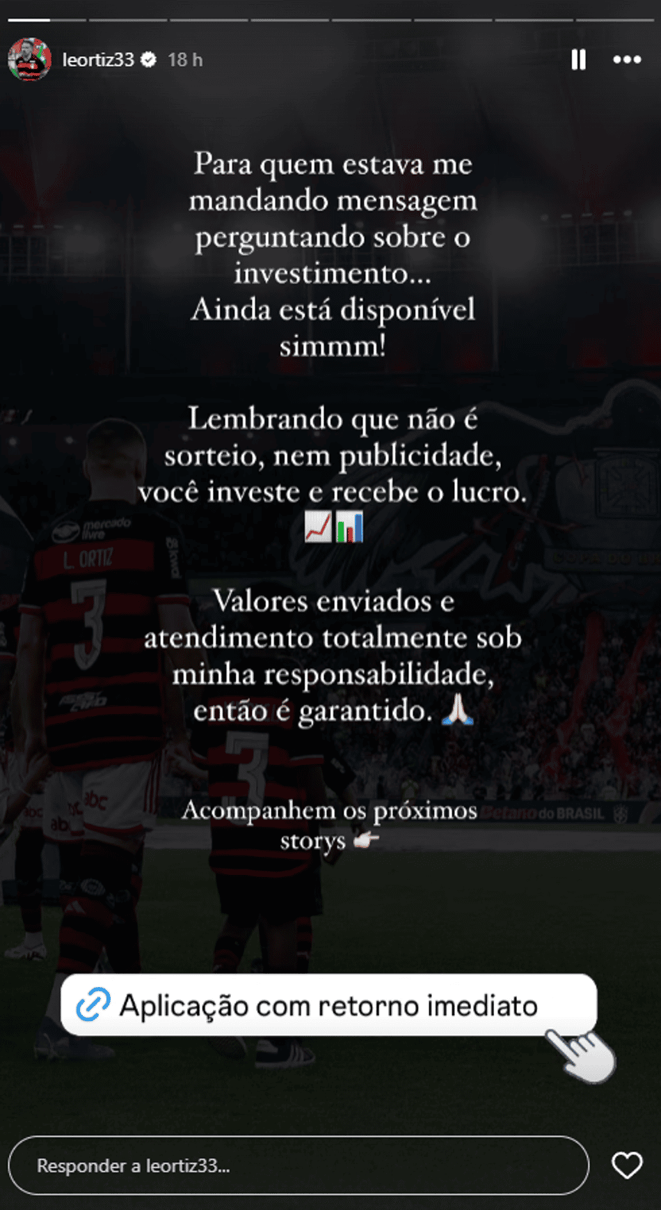 Perfil Léo Ortiz hackeado