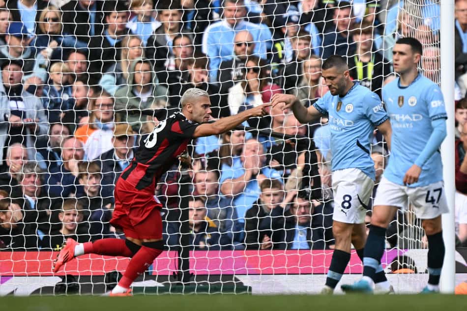 Convocado por Dorival, Andreas Pereira comemora gol marcado contra Manchester City (OLI SCARFF AFP)