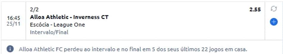 Captura de tela da sugestão do Bet Mentor BetanIA da Betano
