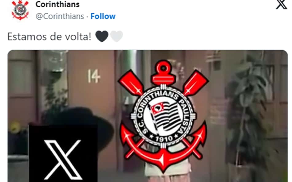 X voltou: clubes divertem torcedores com retorno da rede social