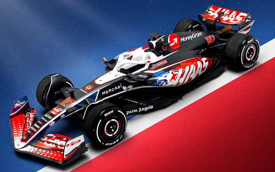 Haas apresenta nova pintura 'americana' para GP dos Estados Unidos