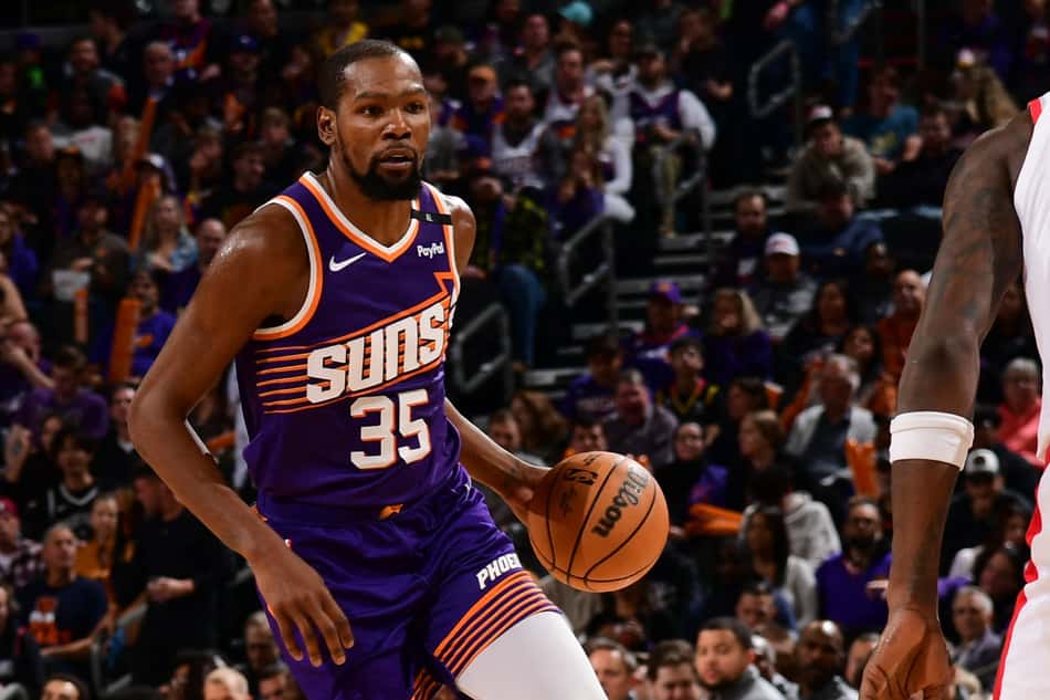 Kevin Durant - Phoenix Suns - NBA warriorsKevin Durant durante o jogo Phoenix Suns x Portland Trail Blazers - NBA (Foto: Kate Frese/AFP)