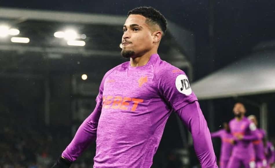 João Gomes comemora gol marcado em Fulham x Wolverhampton (Foto: Reprodução/Instagram)