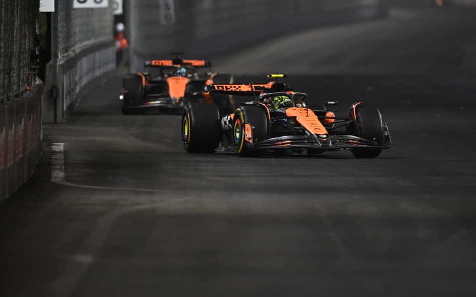 Norris se queixa de aderência em Las Vegas e diz que 'seria mais rápido com carro de rua'