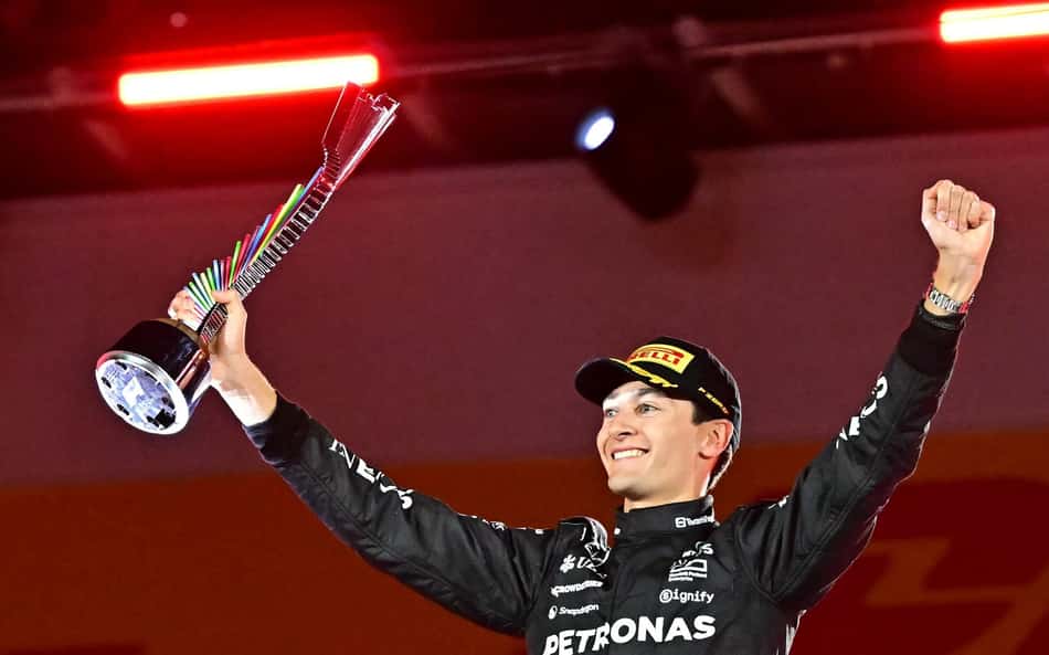 Russell celebra vitória em 'fim de semana dos sonhos' da Mercedes no GP de Las Vegas