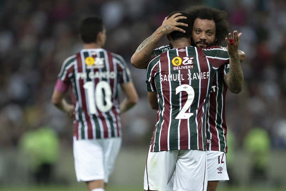 Marcelo em sua última partida pelo Fluminense no Maracanã contra o Athletico-PR