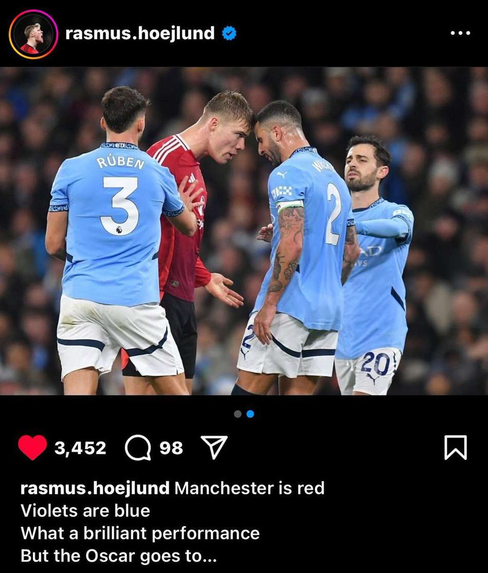 Hojlund e Walker - City x United