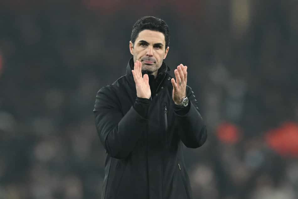Mikel Arteta, torcedor do Arsenal (Foto: Glyn Kirk/AFP)