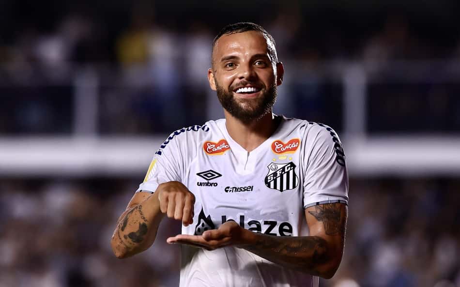 Comemoração de Guilherme em Santos x Palmeiras agita a web: 'Neymar voltou'