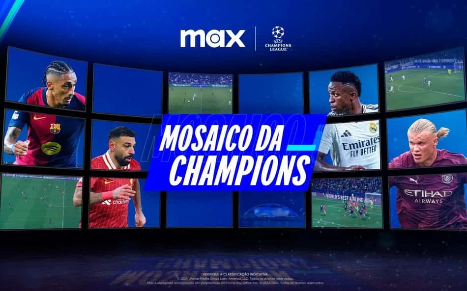 Web critica mosaico da Champions League na Max: 'Decepcionante'