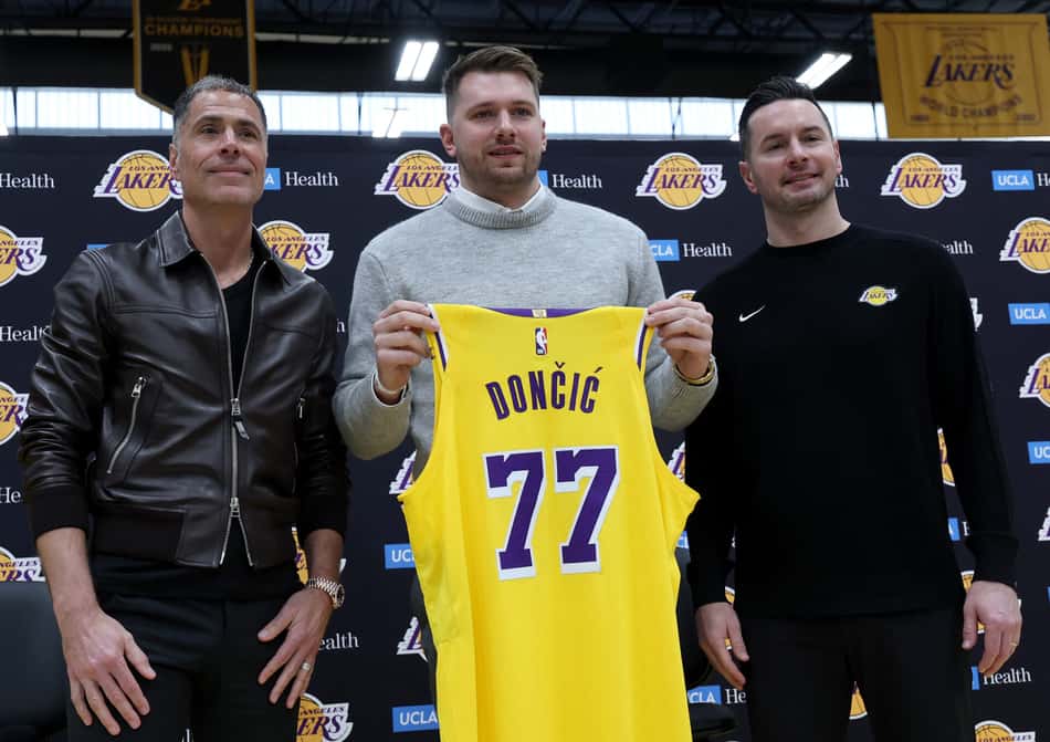 Los Angeles Lakers Introduce Luka Doncic, Maxi Kleber &amp; Markieff Morris