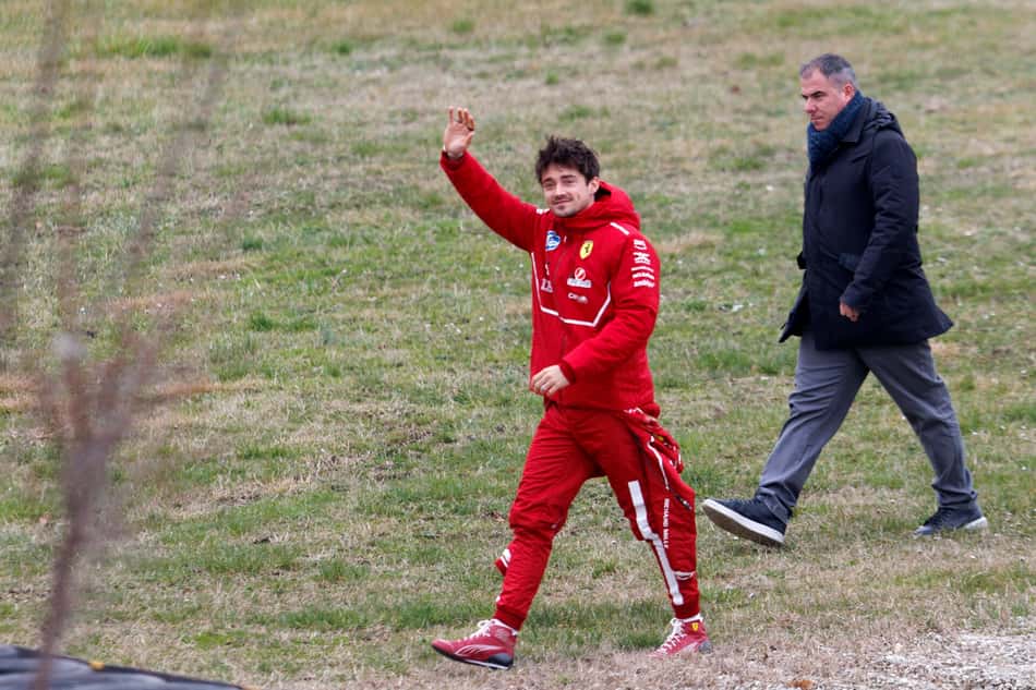 Charles Leclerc em testes em Fiorano (Foto: Federico SCOPPA/AFP)