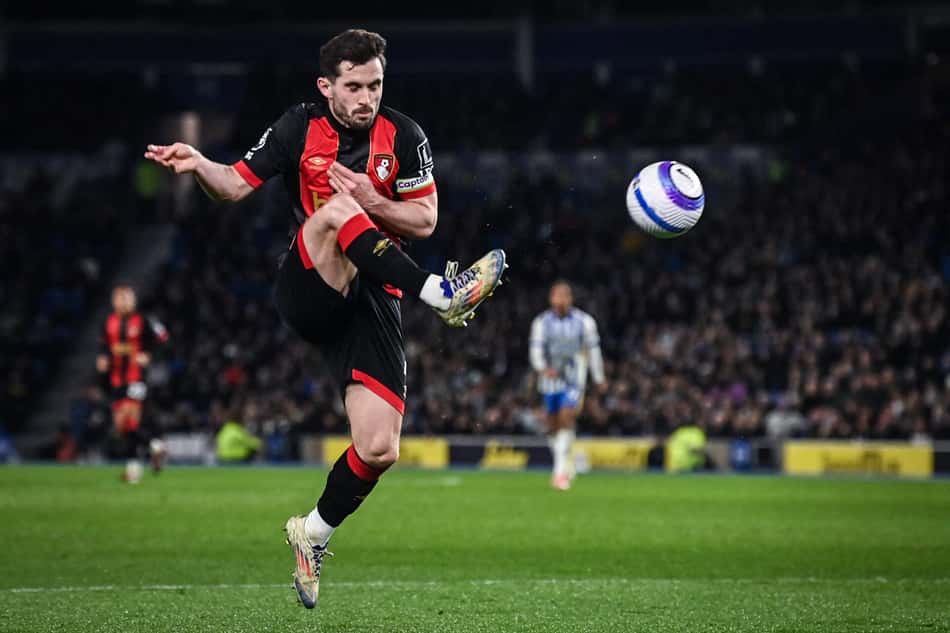 Bournemouth na derrota contra o Brighton na Premier League (Foto: Glyn Kirk/AFP)