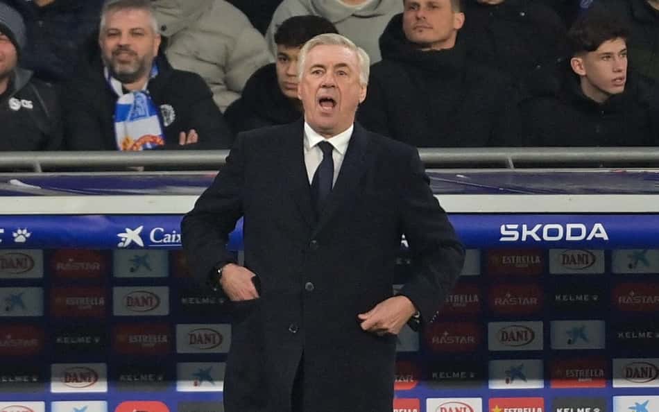 Ancelotti critica decisão de árbitro em falta em Mbappé: 'Inexplicável'