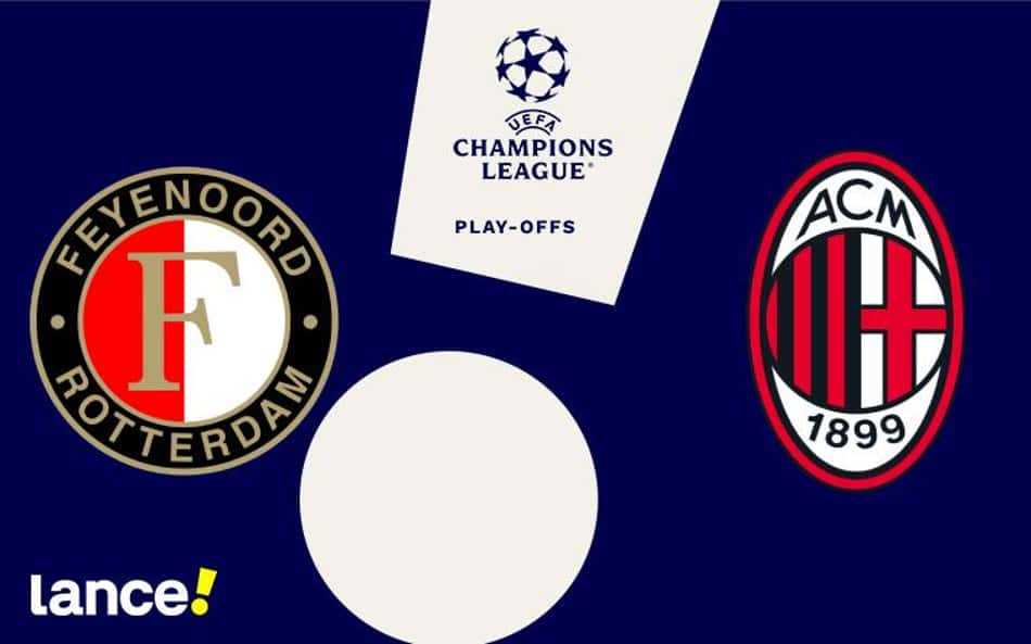 Feyenoord x Milan: onde assistir e escalações do jogo da Champions League
