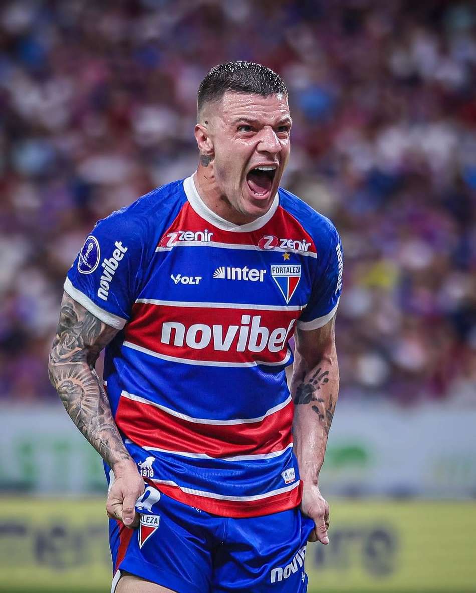 Renato Kayzer comemora gol pelo Fortaleza Foto: Redes Sociais