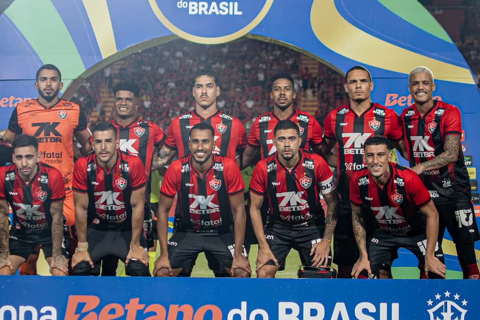 Jogadores do Vitória reunidos antes da partida contra o Náutico, pela Copa do Brasil Foto: Victor Ferreira / EC Vitória