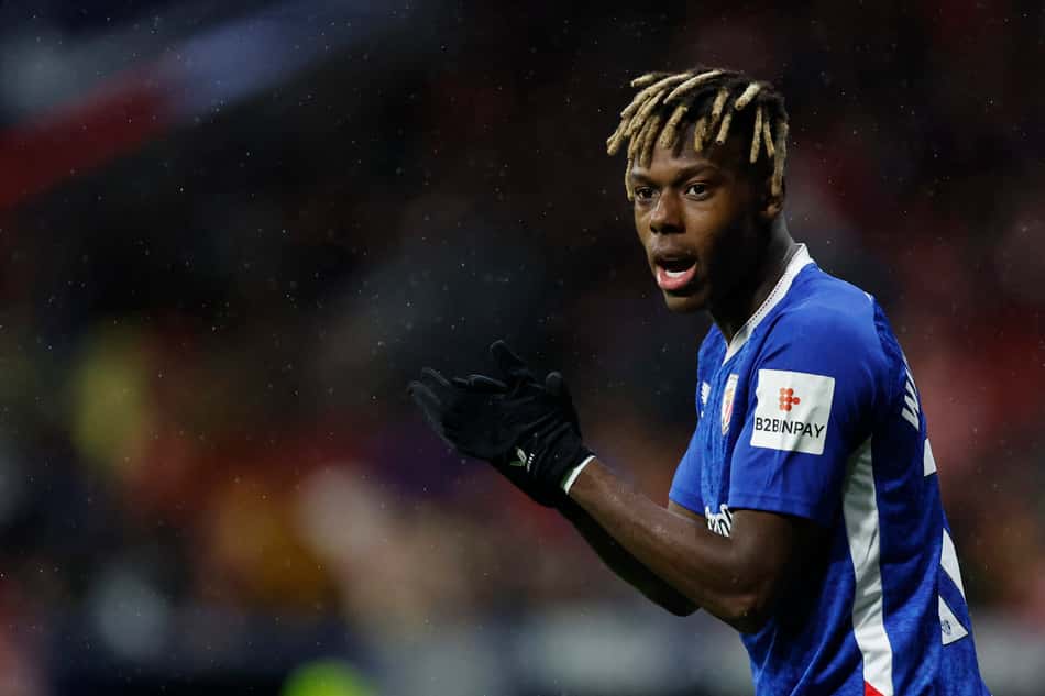 Nico Williams, atacante da Seleção Espanhola, rasga elogias a Mbappé (Foto: OSCAR DEL POZO/AFP)