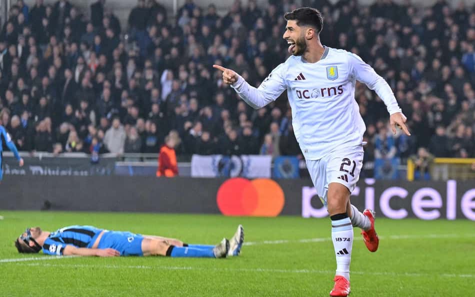 Com gol contra bizarro, Aston Villa vence o Brugge na Champions League