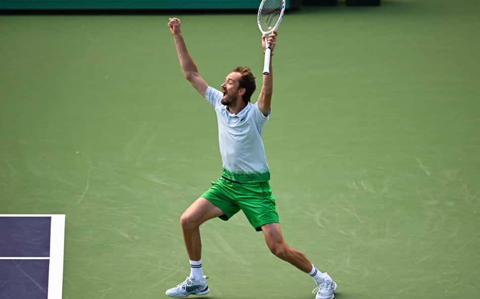Indian Wells: Alegria ou provocação de Medvedev? Veja o vídeo