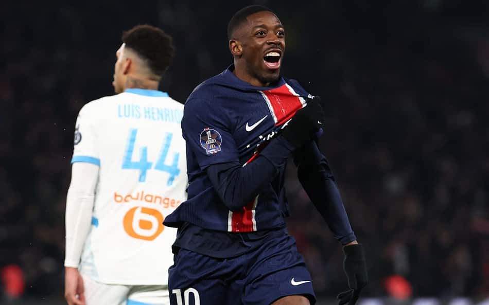 Dembélé brilha de novo, e PSG coloca uma mão na taça da Ligue 1
