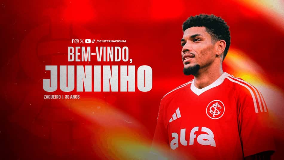 Juninho, zagueiro contratado pelo Internacional. Foto: SC Internacional