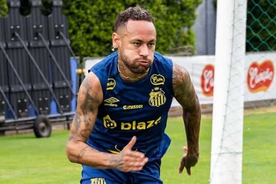 Neymar entra na última fase de recuperação da lesão na coxa de olho na estreia do Brasileirão. (Foto: Divulgação/ Santos)