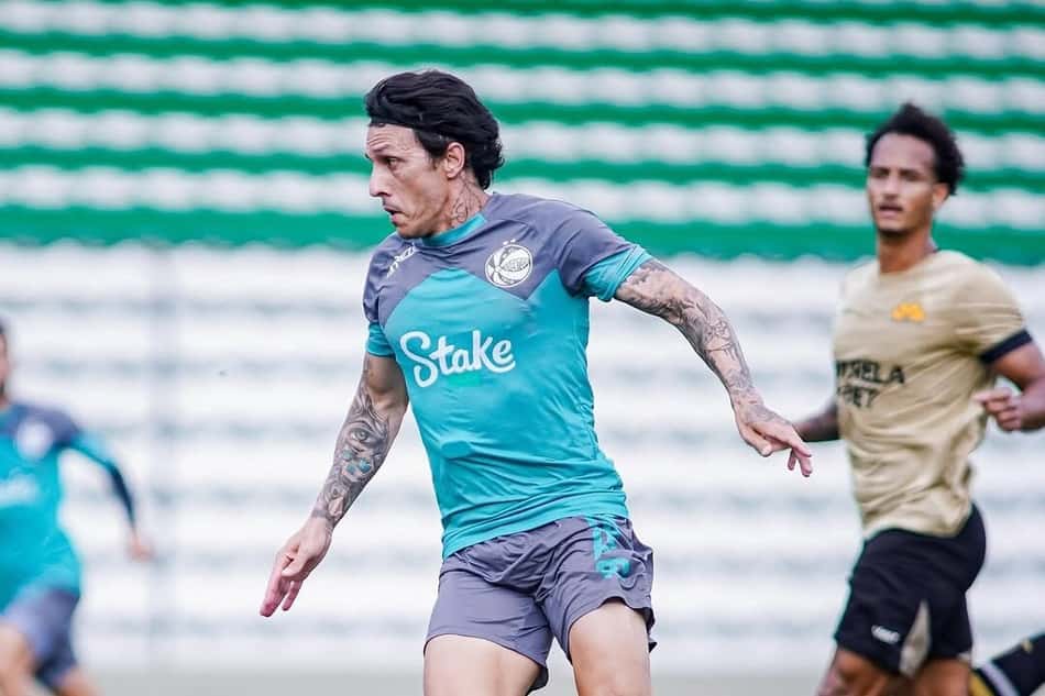Jean Carlos em jogo-treino contra o Criciúma Foto: Divulgação Juventude