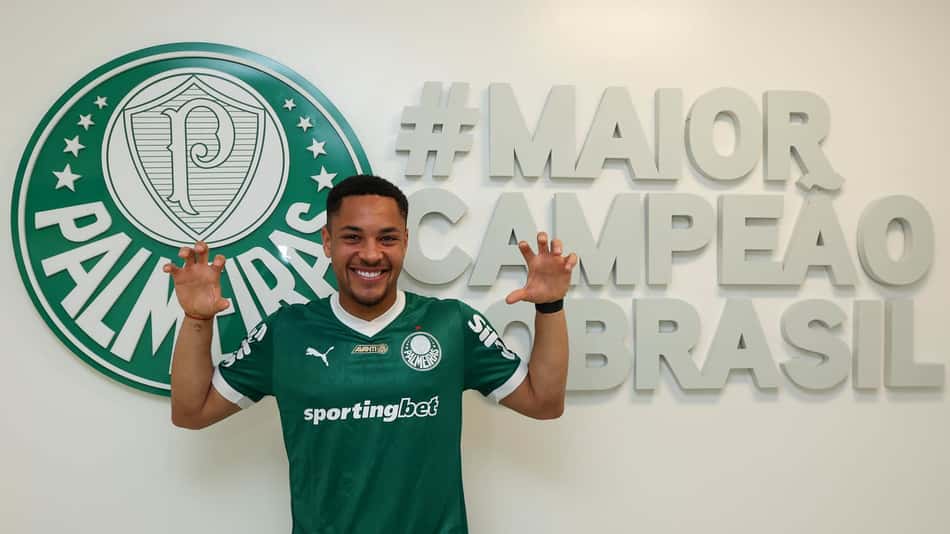 Vitor Roque, do Palmeiras, pode aparecer na convocação da Seleção (Foto: Cesar Greco/Palmeiras)