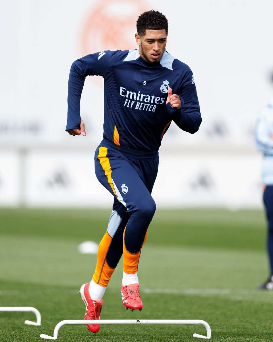 Jude Bellingham em treino do Real Madrid