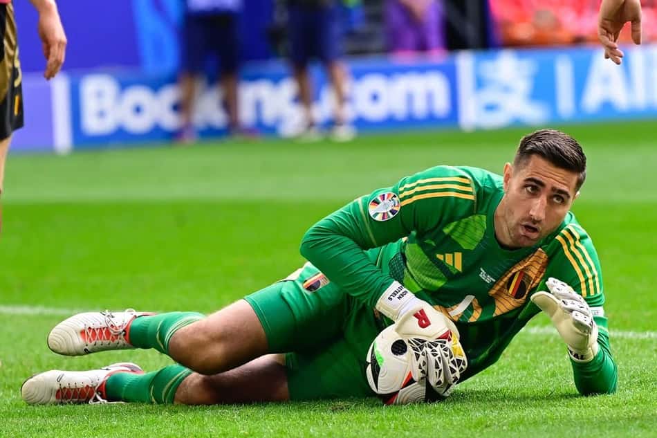 Keon Casteels em ação pela seleção da Bélgica