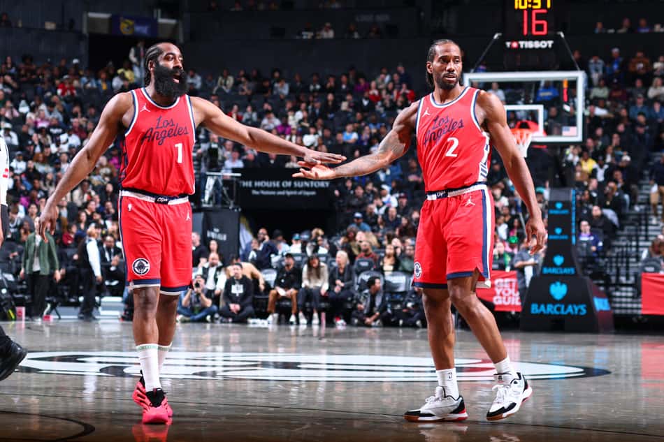 Los Angeles Clippers v Brooklyn Nets - James Harden e Kawhi Leonard