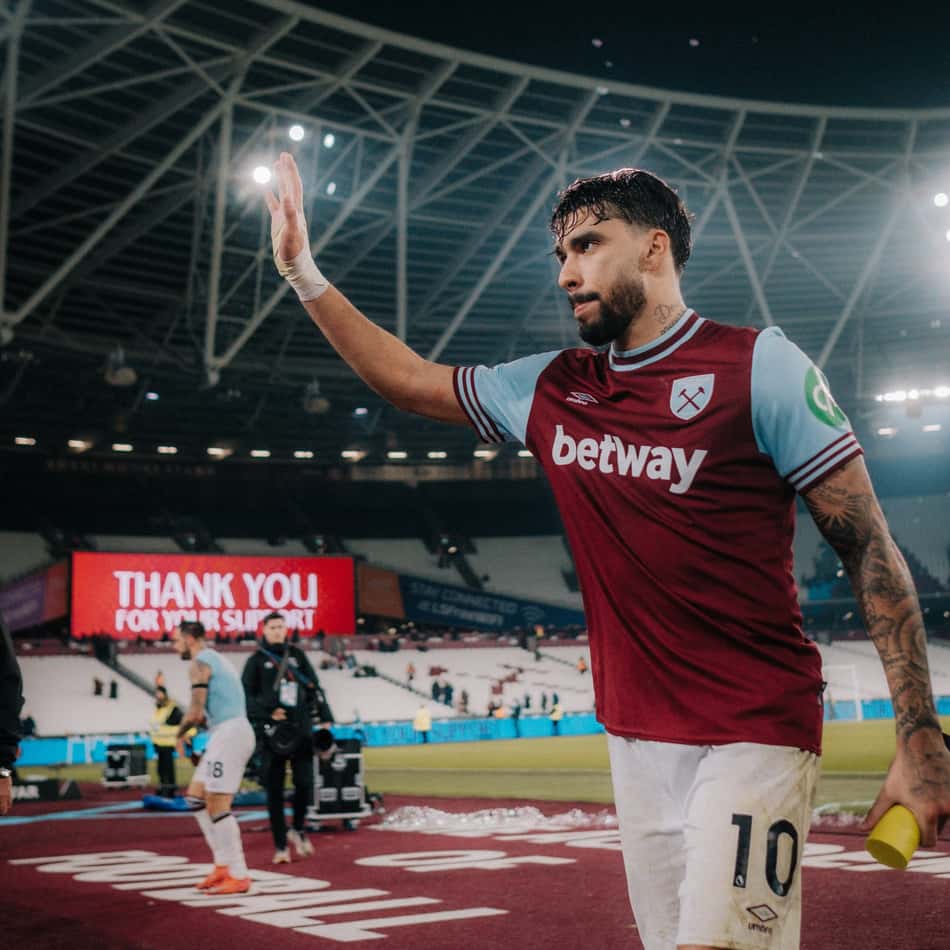 O West Ham, de Lucas Paquetá, recebe o Bournemouth pela 31ª rodada da Premier League(Foto: Reprodução/West Ham)