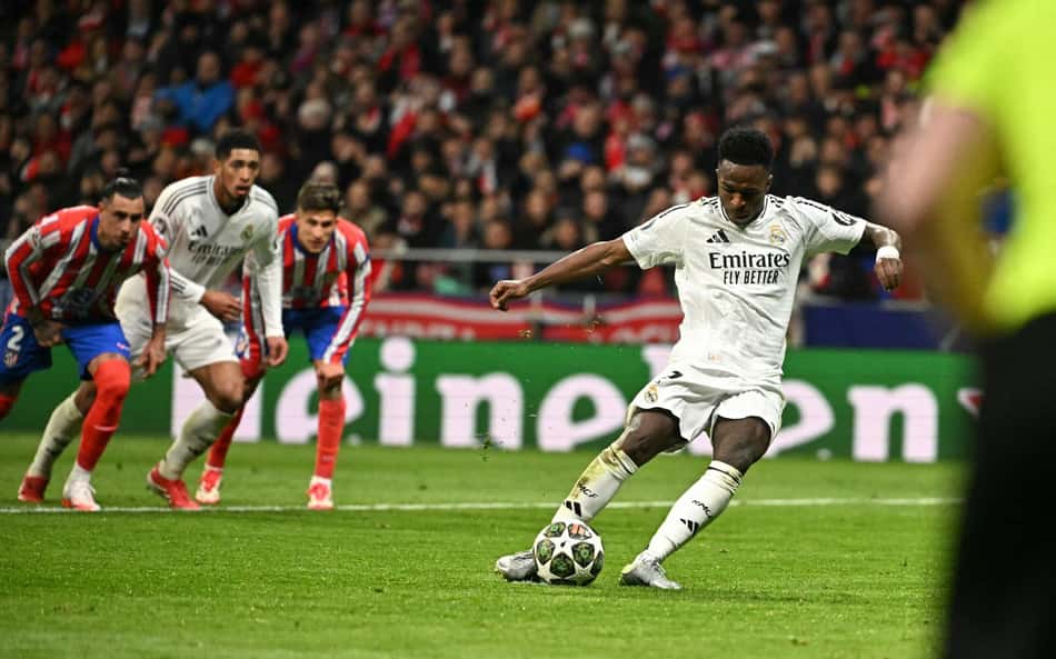 Pênalti de Vini Jr em Atlético x Real Madrid repercute em jornais europeus: 'Na nuvem'