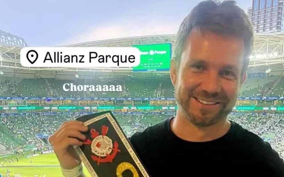 Torcedor 'infiltrado' do Corinthians provoca Palmeiras no Allianz após vice do Paulistão