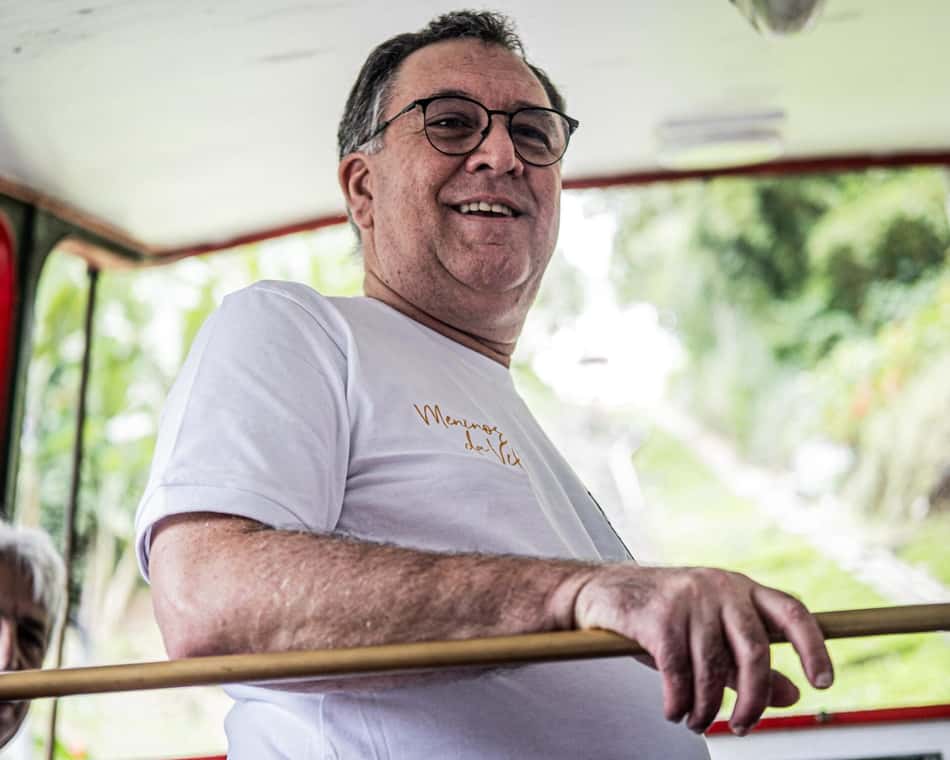 Marcelo Teixeira participou da celebração de aniverário do Santos no ano passado, no Monte Serrat. (Foto: Guilherme Greghi/Santos FC)